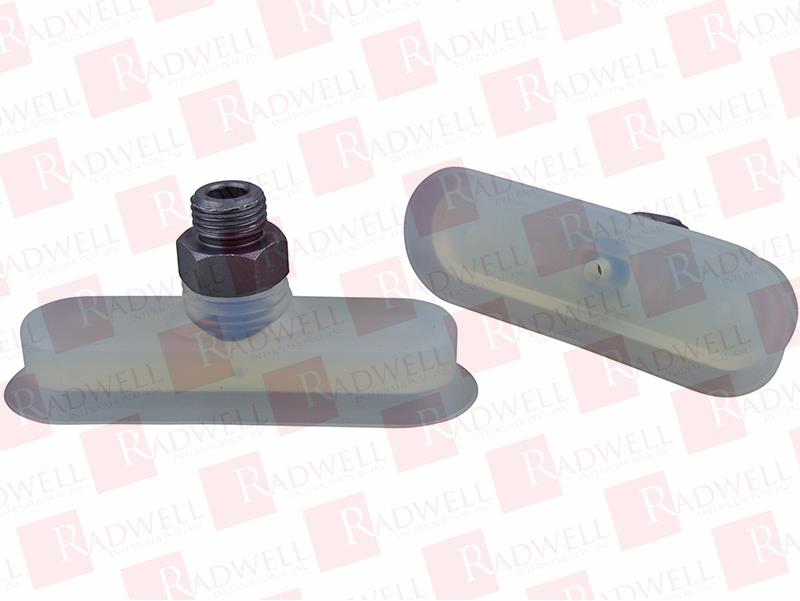 10FO.85X28.001.02-G14M - 85MM X 25MM FLAT OVAL SILICONE SUCTION CUP WITH G1/4"" MALE FITTING