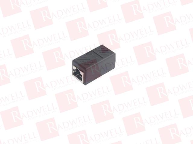 ADAPTER, TELEPHONE COUPLER, WIRED, 8 CONDUCTOR, FEMALE RJ-45 TO MALE RJ-45, BLACK