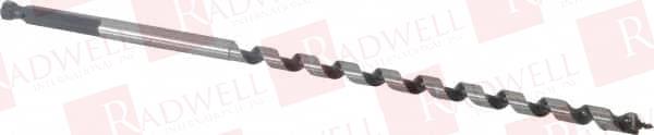 1/4 INCH, 1/4 INCH DIAM STRAIGHT SHANK, 7-7/8 INCH OVERALL LENGTH WITH 5 INCH TWIST, DUAL AUGER BIT SCREW POINT, CARBON STEEL, OXIDE COATED, SINGLE CUTTING EDGE