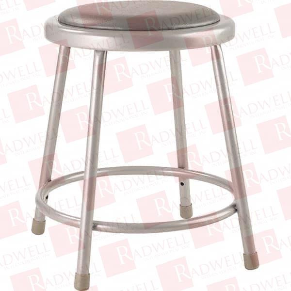 18 INCH HIGH, STATIONARY FIXED HEIGHT STOOL 14 INCH DEEP X 14 INCH WIDE, VINYL SEAT, GREY