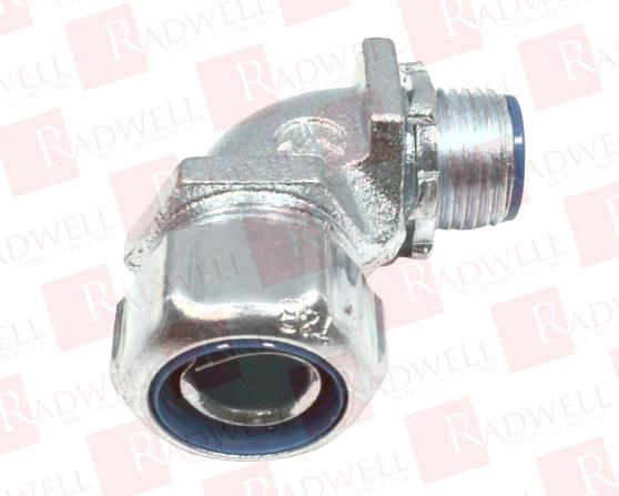  , CONDUIT CONNECTOR, 90 DEGREE ANGLE, FOR LIQUID TIGHT, 1/2 INCH TRADE SIZE, MALLEABLE IRON, THREADED CONNECTION