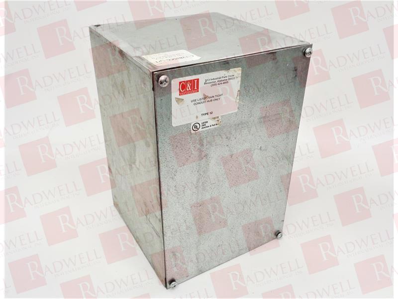 ENCLOSURE, TYPE 12, SCREW COVER BOX, 8 X 8 X 12