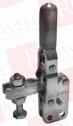200 LB HOLDING CAPACITY, VERTICAL HANDLE, MANUAL HOLD DOWN TOGGLE CLAMP 64° HANDLE MOVEMENT, 110° BAR OPENING, U-BAR, STRAIGHT BASE, CARBON STEEL