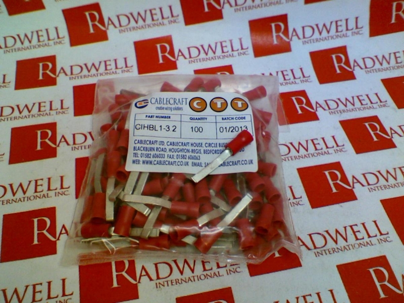 HOOK BLADE TERMINAL RED 0.5-1.5MM PACK OF 100