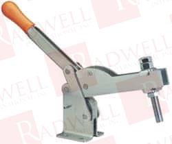 1,200 LB HOLDING CAPACITY, VERTICAL HANDLE, MANUAL HOLD DOWN TOGGLE CLAMP 155° HANDLE MOVEMENT, 110° BAR OPENING, U-BAR, FLANGED BASE, CARBON STEEL