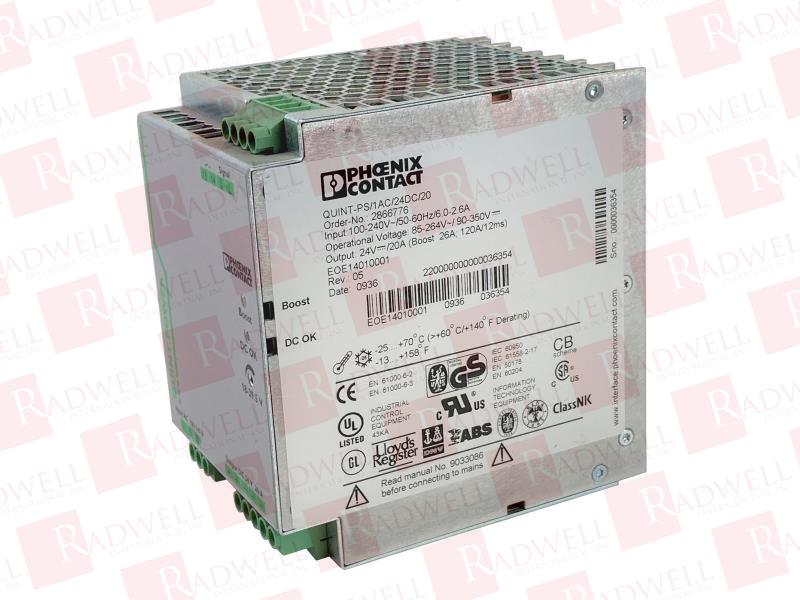 PHOENIX CONTACT QUINT-PS/1AC/24DC/20