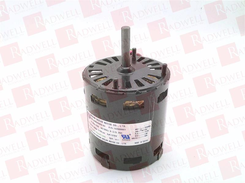  , MOTOR, 0.015/0.02 HP, 1170 RPM, 208-230 VAC, 50/60 HZ...102000021