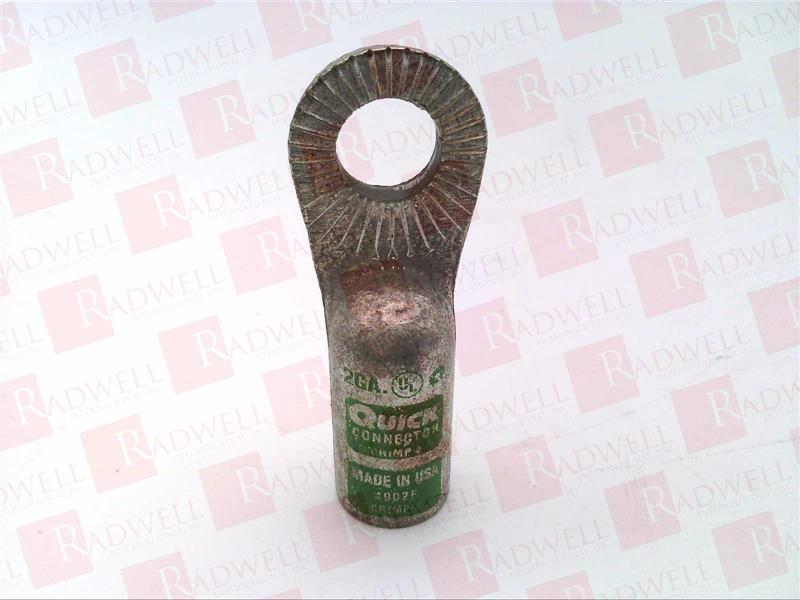 LUG COMPRESSION CONNECTOR, 2 GAUGE, ONE HOLE, 3/8 INCH STUD SIZE