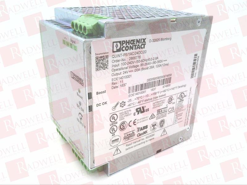 PHOENIX CONTACT QUINT-PS/1AC/24DC/20
