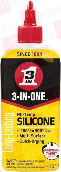 4 OZ BOTTLE SILICONE PENETRANT/LUBRICANT BROWN, 500°F MAX
