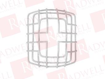 STROBE WIRE GUARD, DAMAGE STOPPER, 9-GAUGE COATED STEEL MATERIAL, WHITE COLOR, WALL MOUNT, DEEP / SURFACE