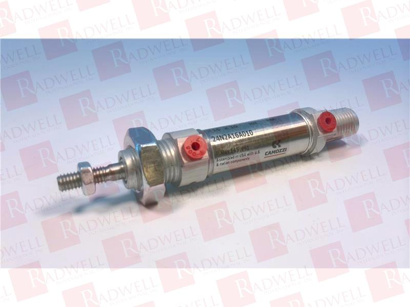 MINI-CYLINDER, 24 SERIES, STANDARD VERSION, DOUBLE-ACTING, STAINLESS STEEL, 16 MM BORE, NOSE NUT, 10 MM STROKE