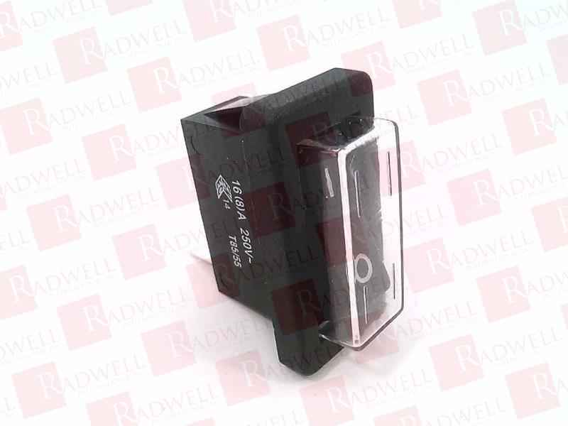 ROCKER SWITCH, ON-OFF, I - O MARKINGS, WHITE ON BLACK, BLACK BEZEL, 2 TERMINALS, CLEAR PVC CAP, 16(4)AMP 250VAC, 15AMP 125VAC, 7.5AMP 250VAC