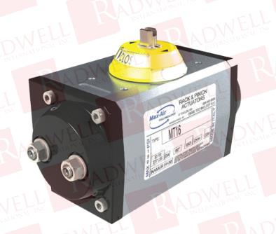 DOUBLE ACTING ANODIZED ALUMINUM PNEUMATIC ACTUATOR, 90 ROTATION, 10 ADJUSTMENT, F05-F07 BOLT PATTERN, 14MM DRIVE