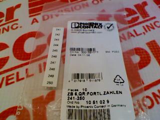 PHOENIX CONTACT ZB 6,QR:FORTL.ZAHLEN 241-250