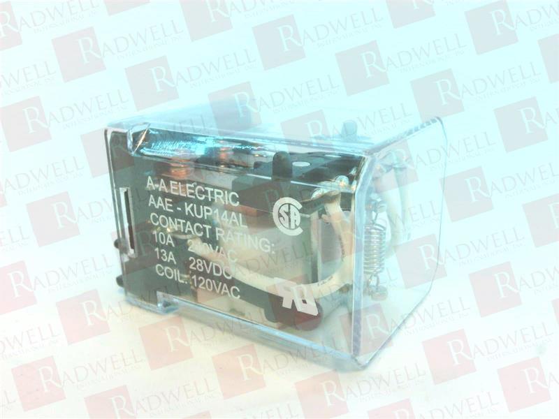 AAEKUP14A120VAC
 
RELAY
120VAC
FACTORY WARRANTY MAY NOT APPLY.    