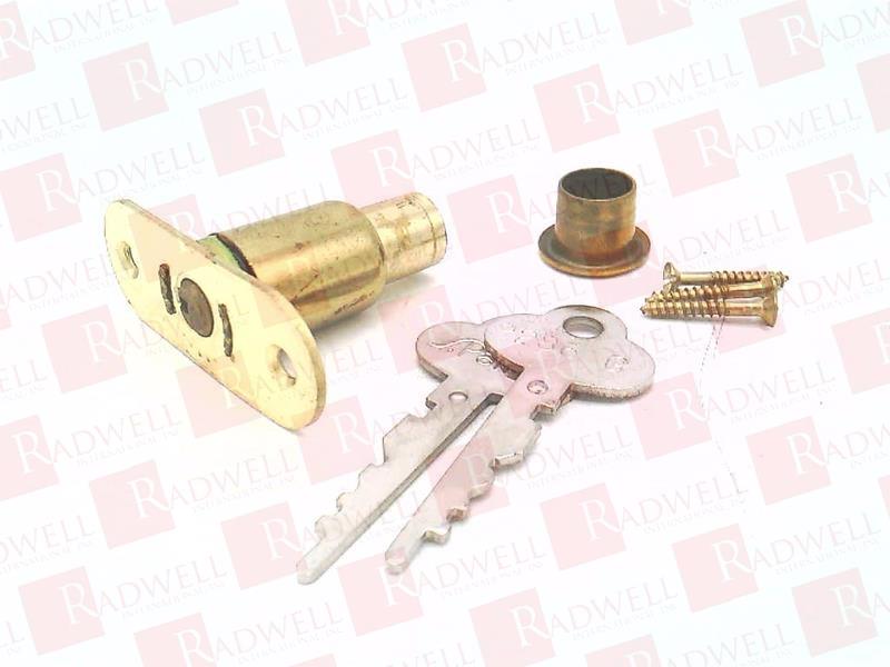 SLIDING DOOR LOCK, FOR 7/8 INCH THICK WOODEN DOORS, POLISHED BRASS, KEYED ALIKE