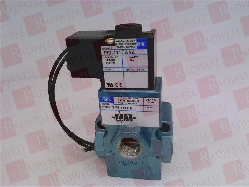 MAC VALVES INC 55B-12-PI-111CA