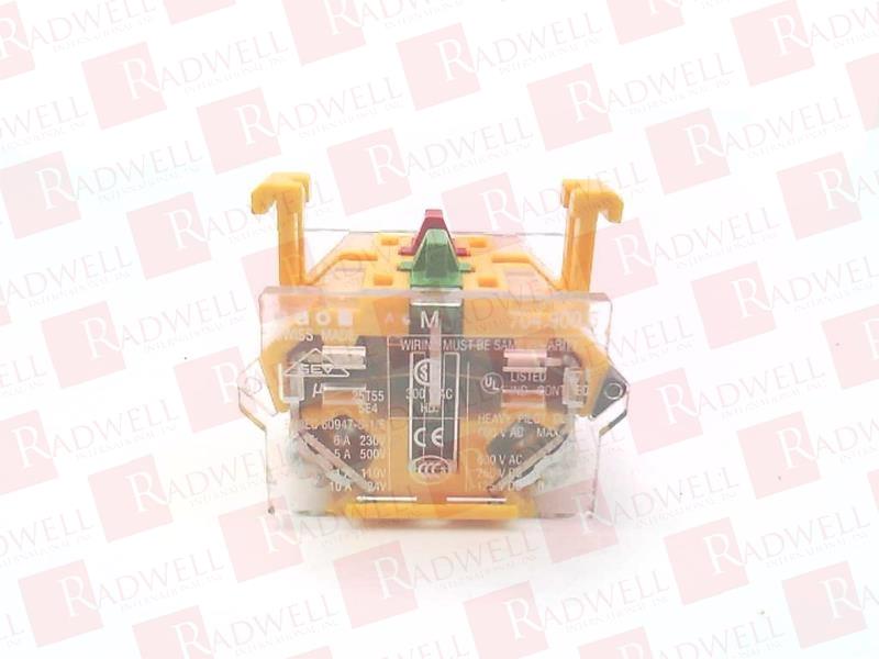 CONTACT BLOCK, 10 AMP, 500 V AC, SNAP-ACTION, 2 POLE, SPDT SWITCH, 1 NORMALLY OPEN, 1 NORMALLY CLOSED