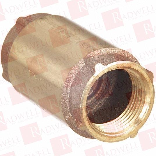 SPRING CHECK VALVE, SINGLE FLOW DESIGN, 1 IN TUBE SIZE, 0.5 PSI, HORIZONTAL/VERTICAL MOUNTING, 18 GPM FLOW, BRASS BODY MATERIAL