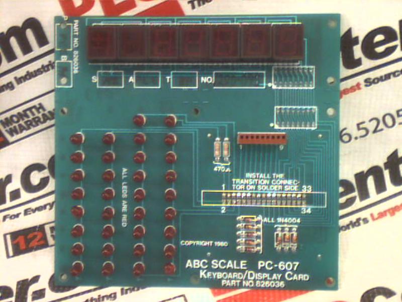 KEYBOARD DISPLAY CARD MODEL PC-607