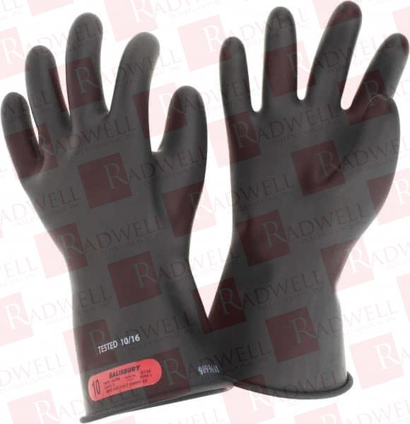CLASS 0, SIZE XL (10), 11" LONG, RUBBER LINEMAN'S GLOVE 1,000 AC MAX USE VOLTAGE, 5,000 AC TEST VOLTAGE, BLACK, ASTM D120, IEC EN60903