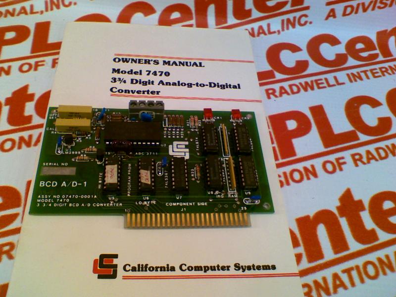 ANALOG-TO-DIGITAL CONVERTER MODEL 7470 3-3/4 DIGIT