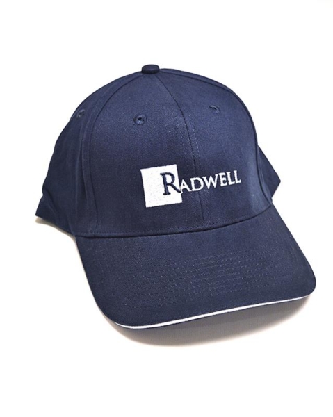BLUE BALL CAP WITH EMBROITERED WHITE   LOGO
