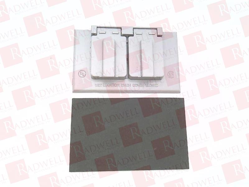 COVER OUTLET BOX, DUPLEX RECEPTACLE, GRAY