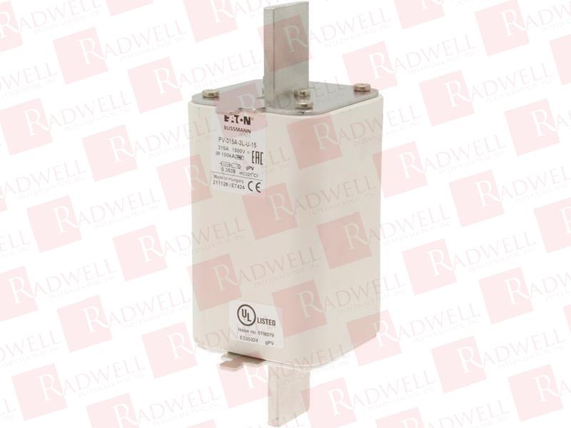 EATON CORPORATION PV-315A-3L-U-15