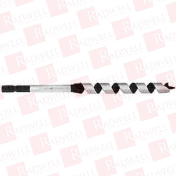 7/16 INCH, 3/8 INCH DIAM STRAIGHT SHANK, 7-7/8 INCH OVERALL LENGTH WITH 5 INCH TWIST, DUAL AUGER BIT SCREW POINT, CARBON STEEL, OXIDE COATED, SINGLE CUTTING EDGE