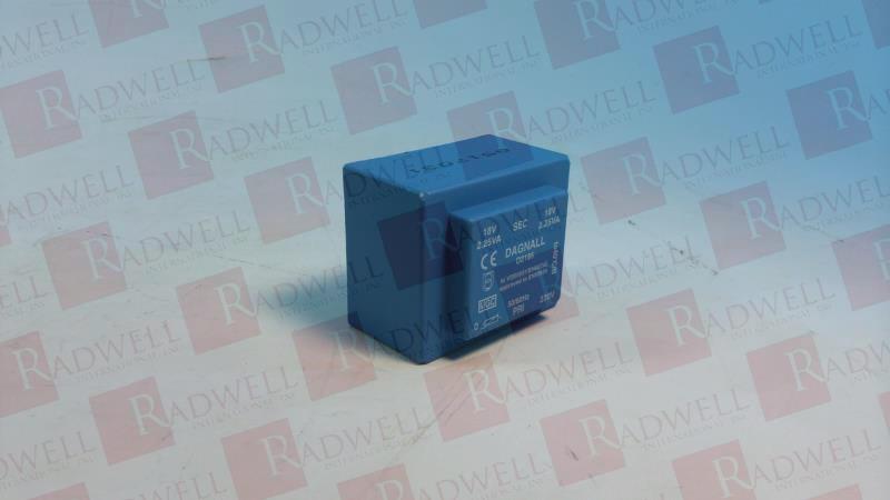  , TRANSFORMER, SHORT CIRCUIT PROOF, 230 VAC PRIMARY, 50/60 HZ, 18+18 V SECONDARY, 4.5 VA (2.25+2.25VA)