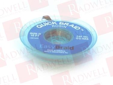 DESOLDERING BRAID, QUICK BRAID, SIZE D, 10 FOOT SPOOL, ANTISTATIC, ROHS COMPLIANT