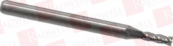 0.08", 0.24" LOC, 1/8" SHANK DIAM, 1-1/2" OAL, 4 FLUTE, SOLID CARBIDE SQUARE END MILL SINGLE END, UNCOATED, SPIRAL FLUTE, 30° HELIX, CENTERCUTTING, RIGHT HAND CUT, RIGHT HAND FLUTE, SERIES 1 ...