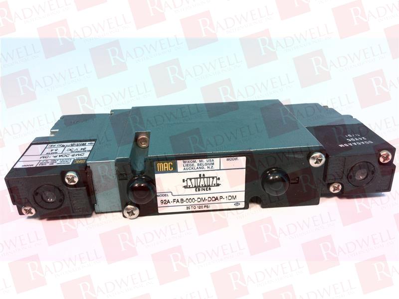MAC VALVES INC 92A-FAB -000-DM-DDAP-1DM