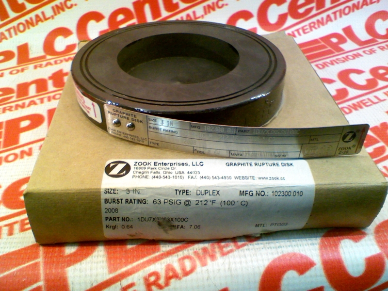 RUPTURE DISC GRAPHITE 3IN 63PSIG 212F DEGREE