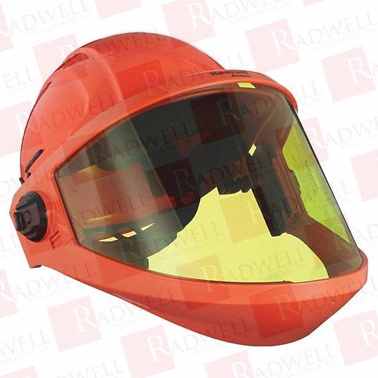 FRONT BRIM HARD HAT - ARC FLASH FACESHIELD, AS1200 SERIES, INCLUDES: HEADGEAR + FACESHIELD, 8IN VISOR HEIGHT, HEAD PROTECTION COLOR: ORANGE, FACE SHIELD COLOR: GREEN