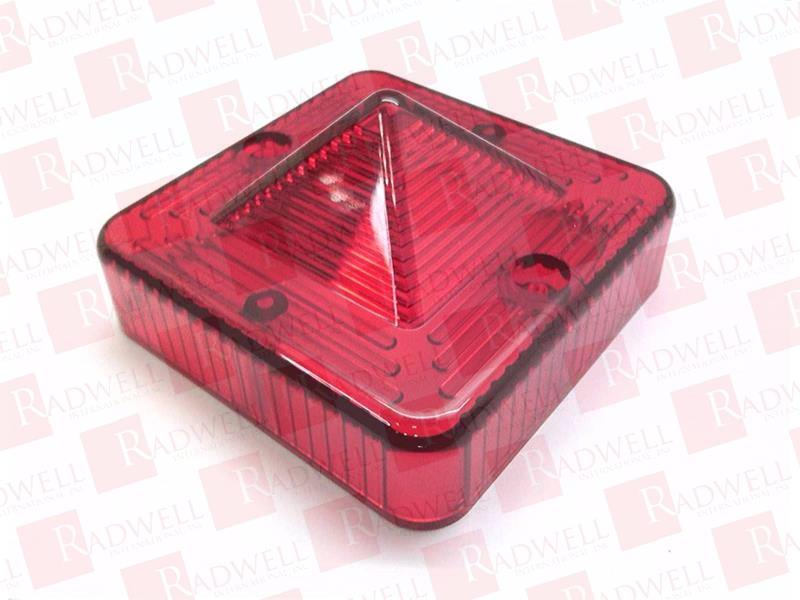 LENS COVER ALERTLIGHT 84X84MM RED