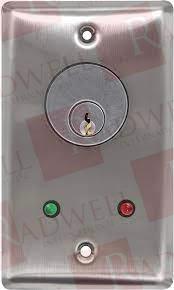 SINGLE GANG KEY SWITCH, STAINLESS STEEL PLATE, ACCEPTS ANY 1" - 1-1/4" MORTISE CYLINDER AND CAM, DPDT, NOTE: MORTISE CYLINDER AND LED INDICATORS SOLD SEPARATELY