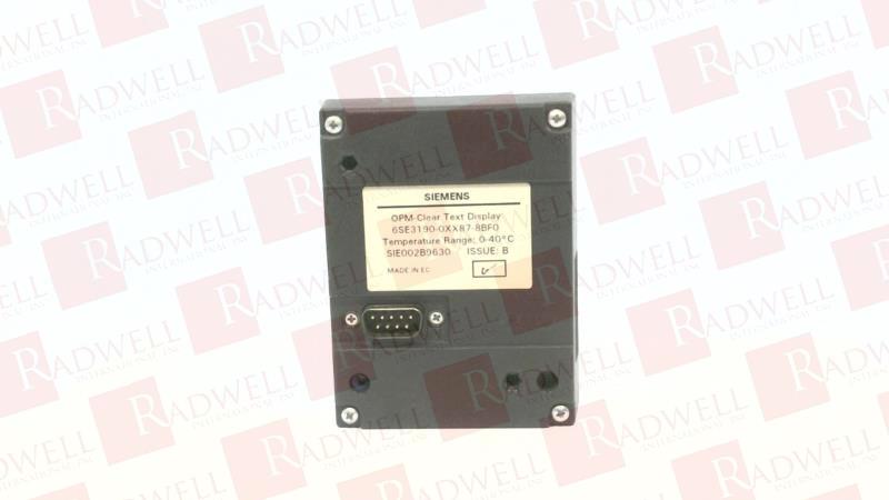 SIEMENS 6SE3190-0XX87-8BF0