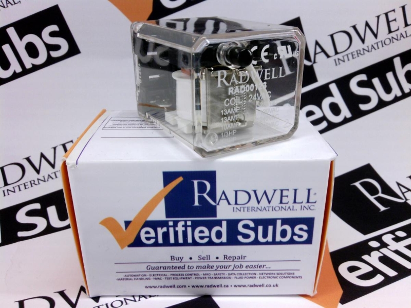 RELAY - 24VDC, 13A SPDT PLUG IN RELAY WITH TEST BUTTON