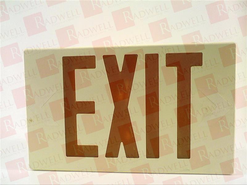  , EXIT SIGN, RED LETTER, WHITE HOUSING, BATTERY BACK-UP, 120VAC/60HZ, 3.8W, 277VAC/60HZ, 3.8W, SUITABLE FOR INDOOR DAMP LOCATIONS, EZ-SNAP MOUNTING CANOPY INCLUDE ...