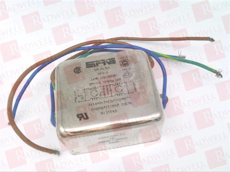 LINE FILTER, HP SERIES, 2AMP, 115/250VAC, 50/60HZ, CASE STYLE 3