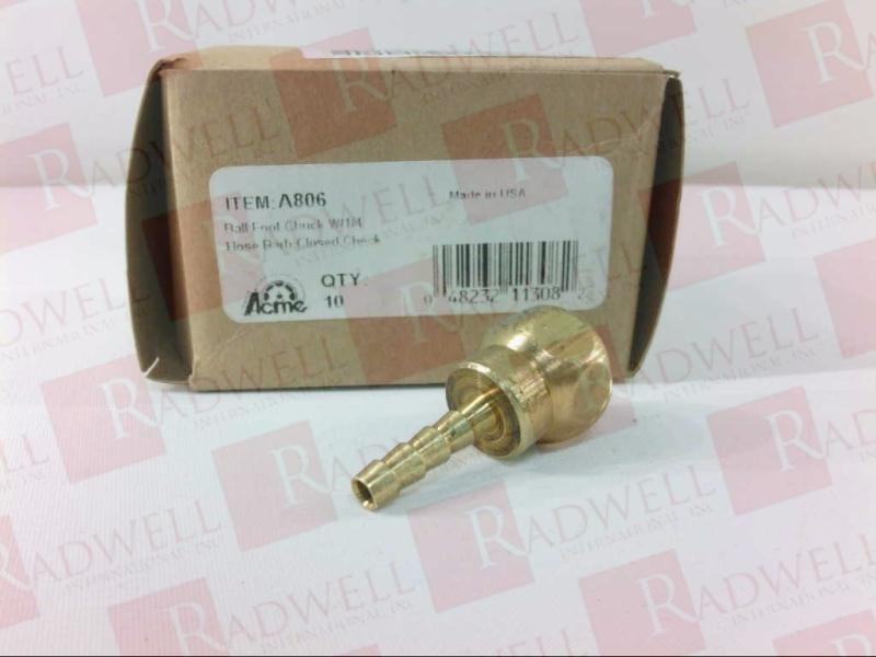 AIR CHUCK CLOSED BALL FOOT 1/4IN BRASS