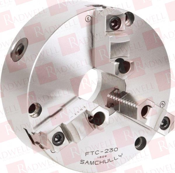 3 JAW, 192MM DIAM, SELF CENTERING MANUAL LATHE CHUCK FRONT MOUNT, ADJUSTABLE, 57MM THROUGH HOLE DIAM, FORGED STEEL