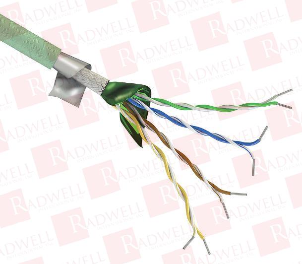 QUABBIN CONTINUOUS FLEXING CAT5E INDUSTRIAL ETHERNET CABLE, 4 TWISTED PAIRS, 24 AWG, OVERALL FOIL AND BRAID SHIELDED, FLAME RETARDANT THERMOPLASTIC ELASTOMER (FR-TPE) PRESSURE EXTRUDED JACKE ...