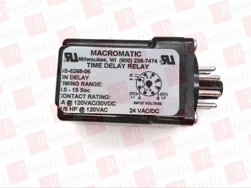 TIME DELAY RELAY, SPDT, 15SEC, 24VAC/DC, CONTACT CONFIGURATION SPDT, NOM INPUT VOLTAGE 24V, DELAY TIME RANG 0.5S TO 15S,TIMING ADJUSTMENT KNOB