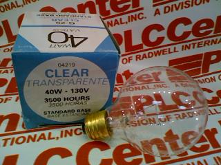BULB CLEAR 40WATT 130VOLT G-25 SURGE RESISTANT