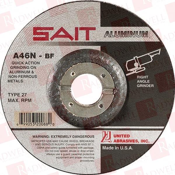 46 GRIT, 7" WHEEL DIAM, 1/4" WHEEL THICKNESS, 7/8" ARBOR HOLE, TYPE 27 DEPRESSED CENTER WHEEL ALUMINUM OXIDE, RESINOID BOND, N HARDNESS, 8,500 MAX RPM, COMPATIBLE WITH ANGLE GRINDER