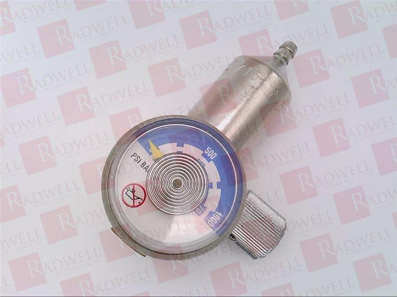 REGULATOR, SINGLE STAGE, FIXED GAS FLOW, 0.3L/MIN, OUTLET 3/16INCH BARB/4.8MM, GAGUE 0-1000PSIG/70BAR, FOR USE WITH CALGAZ 34/58/105/AND 116 CYLINDERS